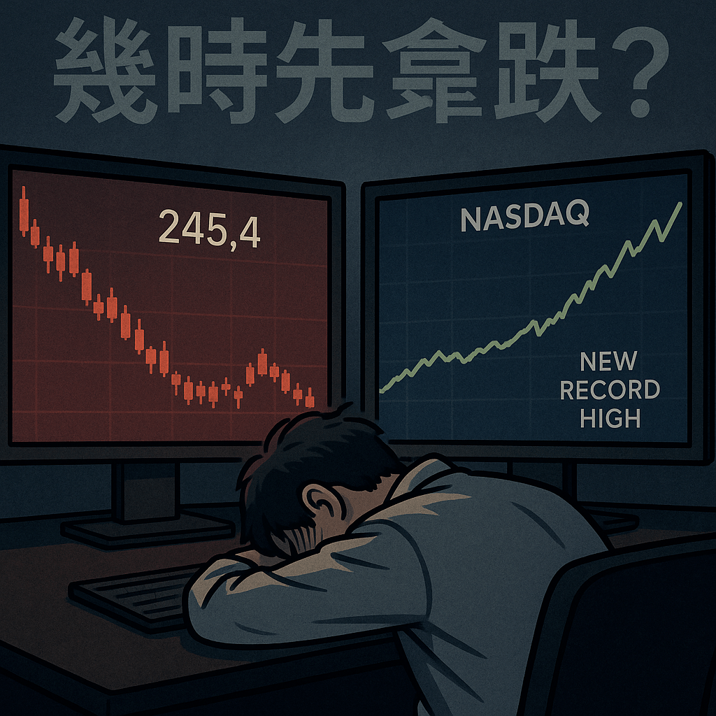 《百萬真倉》Day 51｜9992 $245.4．納指再創頂，我嘅倉繼續吊命